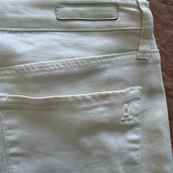 Articles of Society White Ankle Length Jeans - Picture 3 of 5